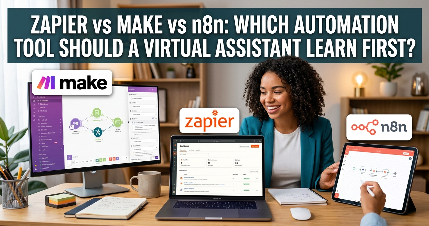 Zapier vs Make vs n8n: Which Automation Tool Should a Virtual Assistant Learn First?